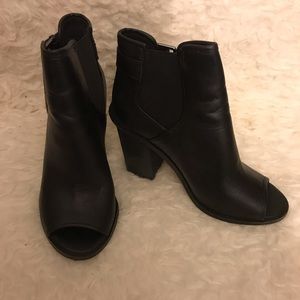 Peep toe booties
